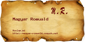 Magyar Romuald névjegykártya