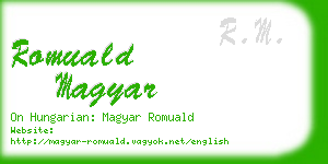 romuald magyar business card